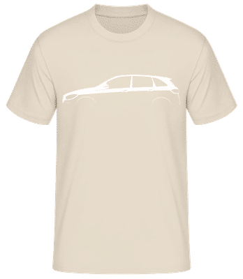 'Mercedes-Benz B-Class W247' Silhouette - Pánske basic tričko - Krémová - Predné