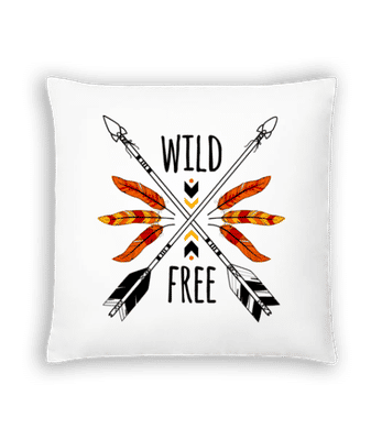 Wild And Free Logo - Coussin - Blanc - Devant
