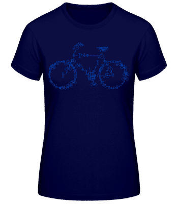 Bicycle From Bicycles - Women's Basic T-Shirt - Navy - Front