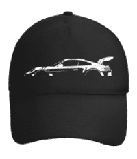 'Porsche 911 GT3 RS (992)' Silhouette - Baseball Cap verstellbar - Schwarz - Vorne