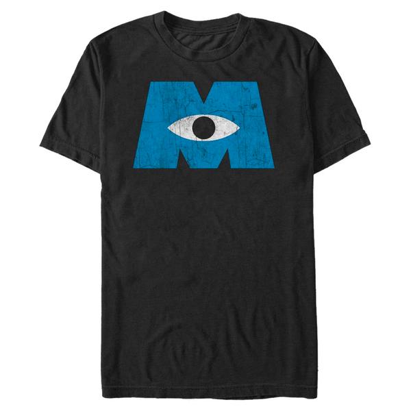 Aperçu: Pixar - Monstres - Logo Distressed - Homme T-shirt - Noir - Devant