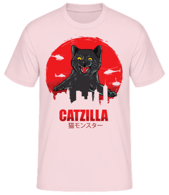 Catzilla - Pánske basic tričko - Ružová - Predné