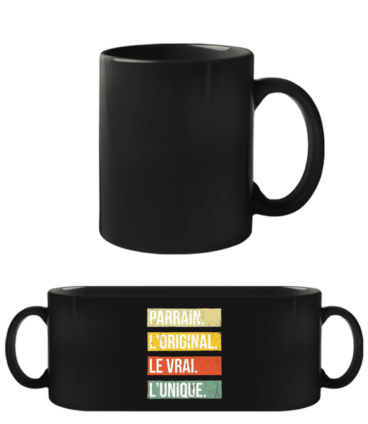 Aperçu: Parrain L'original Le Vrai L'unique - Tasse Noire - Noir - Devant
