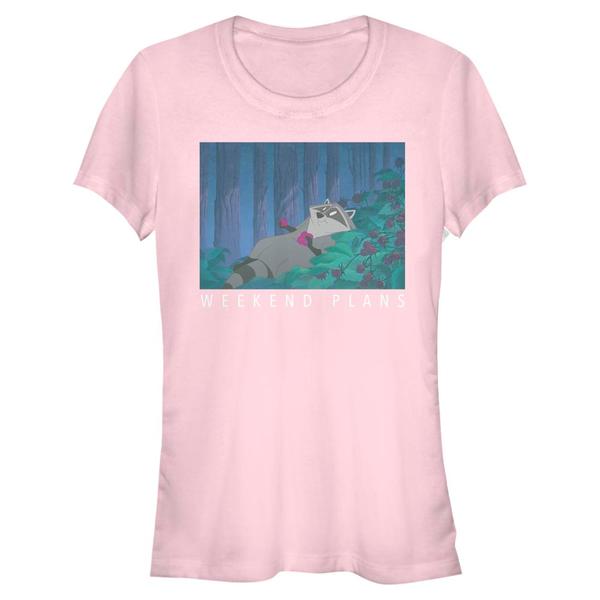Preview: Disney - Pocahontas - Meeko Weekend - Women's T-Shirt - Pink - Front