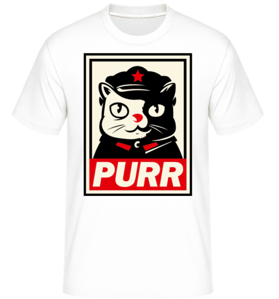 Aperçu: Purr -  T-Shirt Shirtinator homme - Blanc - Devant