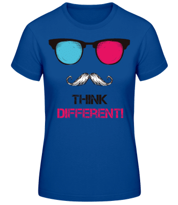 Think Different Hipster - Camiseta para mujer B&C - Azul real - delante