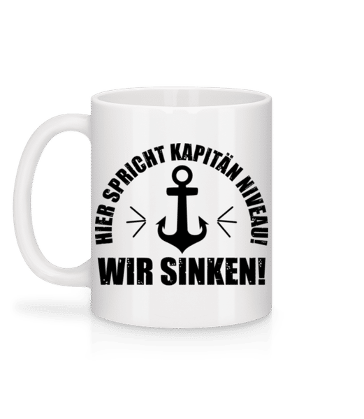 Vorschau: Kapitän Niveau Wir Sinken - Tasse - Weiß - Hinten
