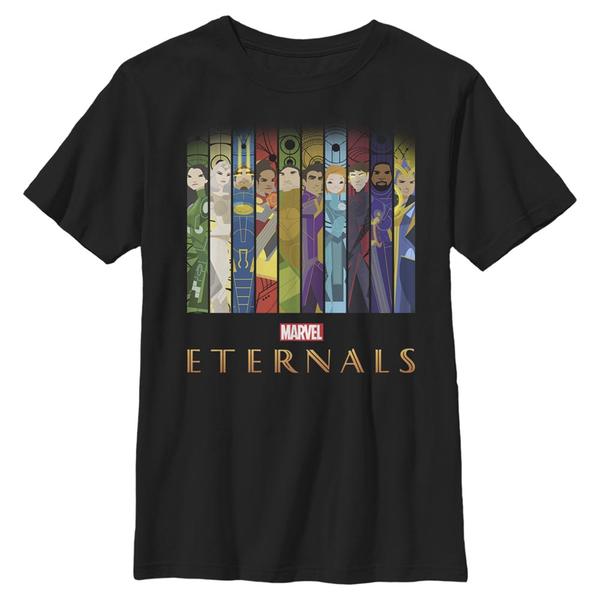 Aperçu: Marvel - Eternals - Photo de groupe Vertical Boxups - Enfant T-shirt - Noir - Devant
