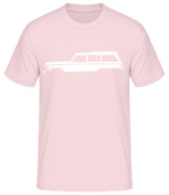 'Jeep Wagoneer (SJ)' Silhouette - T-shirt standard Homme - Rose - Devant