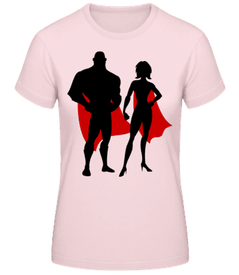 Superhrdinovia s Cape - Dámske basic tričko - Ružová - Predné