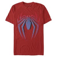 Marvel - Spider-Man - Spider-Man Layered Logo - Pánske Tričko - Červená - Predné