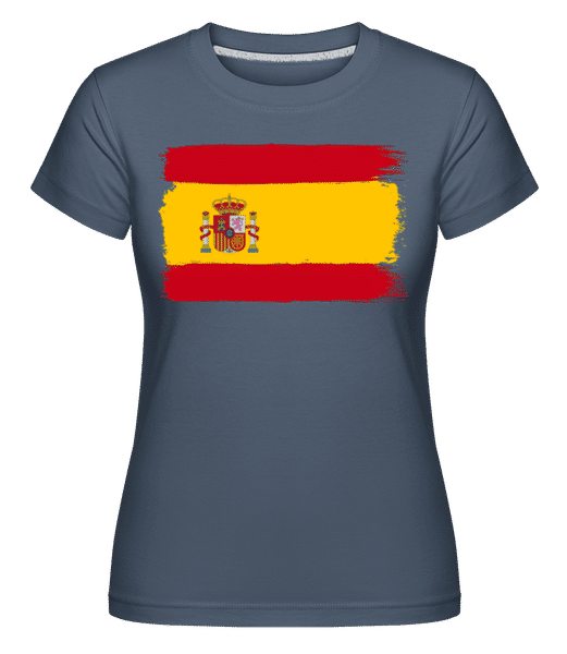 Preview: Country Flag Spain - Shirtinator Women's T-Shirt - Denim - Front