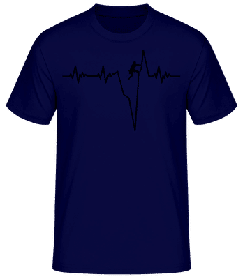 Bouldering Heartbeat - T-shirt standard Homme - Bleu marine - Devant