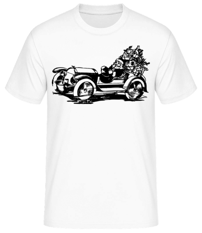 Vorschau: Weihnachten Oldtimer - Männer Basic T-Shirt - Weiß - Vorne