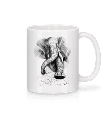 Éléphant en colère · Mug en céramique blanc