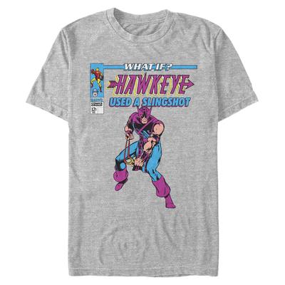 Marvel - Avengers - Hawkeye Wi Hawkey Used A Slingshot - Men's T-Shirt - Heather grey - Front