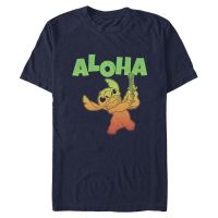 Disney Classics - Lilo & Stitch - Lilo & Stitch Aloha Stitch - Männer T-Shirt - Marine - Vorne