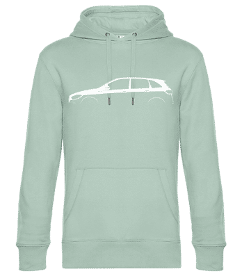 'Mercedes-Benz B-Class W247' Silhouette - Sweat à capuche standard homme - Menthe verte - Devant
