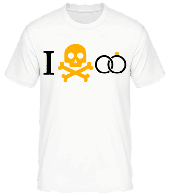 Marriage Skull - Men's Basic T-Shirt - White - Front