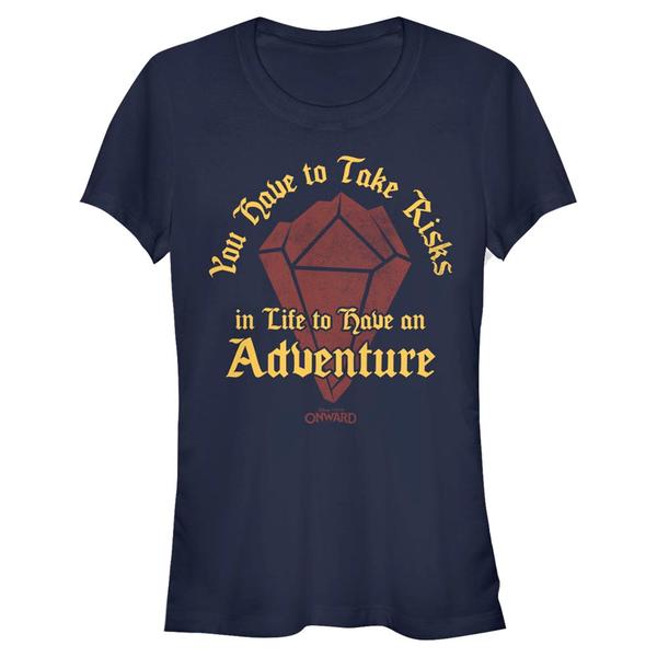 Aperçu: Pixar - En avant - Phoenix Gem Risk for Adventure - Femme T-shirt - Bleu marine - Devant