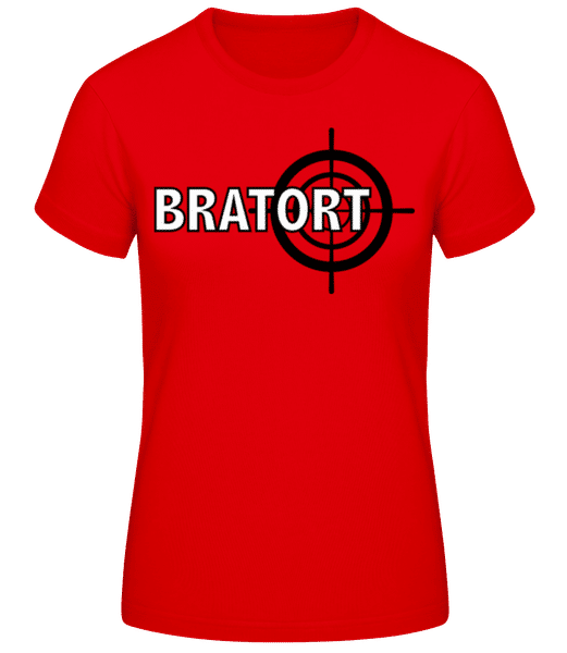 Vorschau: Bratort Outline - Frauen T-Shirt B&C - Rot - Vorne