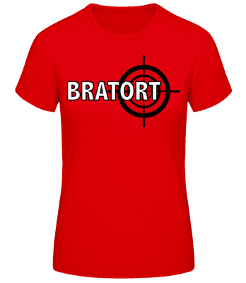 Bratort Outline - Frauen T-Shirt B&C - Rot - Vorne