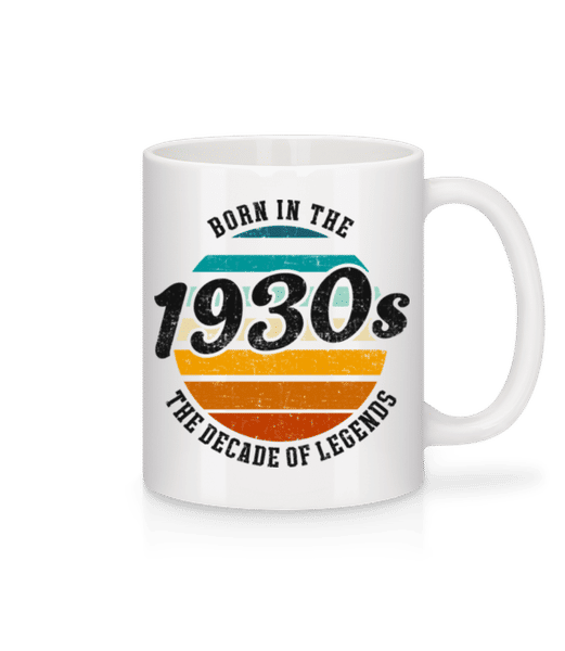 Aperçu: 1930 The Decade Of Legends - Mug en céramique blanc - Blanc - Devant