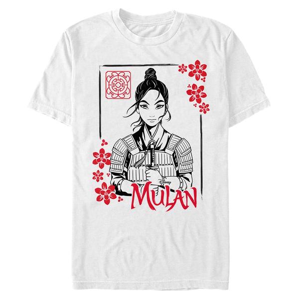 Aperçu: Disney - Mulan - Mulan Ink Line - Homme T-shirt - Blanc - Devant