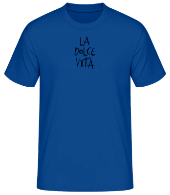 La Dolce Vita - Men's Basic T-Shirt - Royal blue - Front