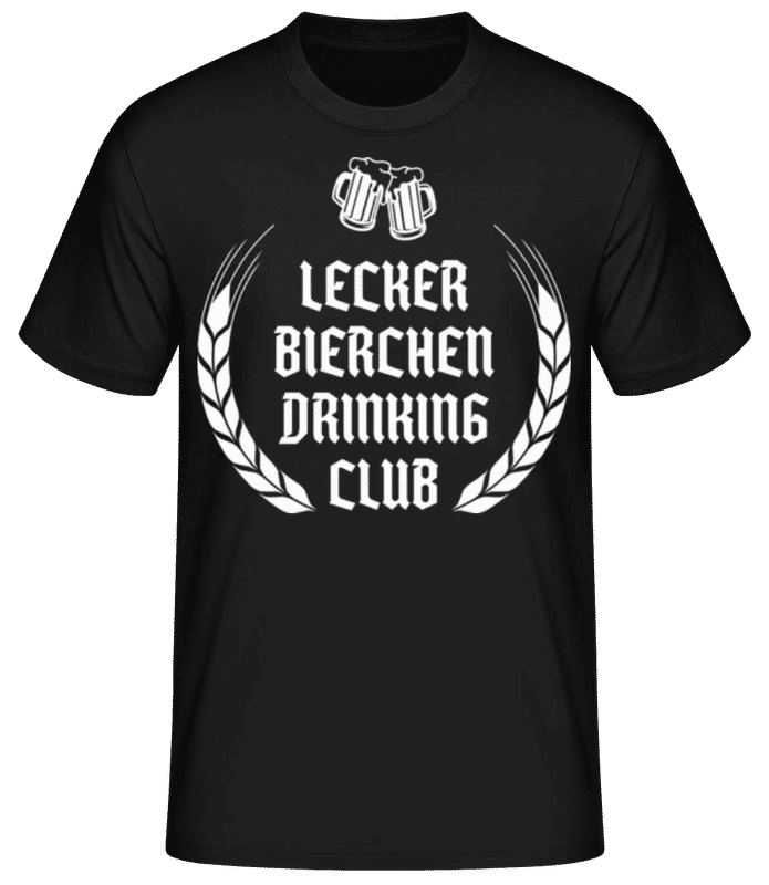 Vorschau: Lecker Bierchen Drinking Club - Männer Basic T-Shirt - Schwarz - Vorne