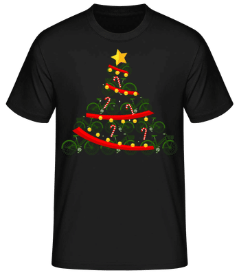 Fahrrad Weihnachtsbaum - Männer Basic T-Shirt - Schwarz - Vorne