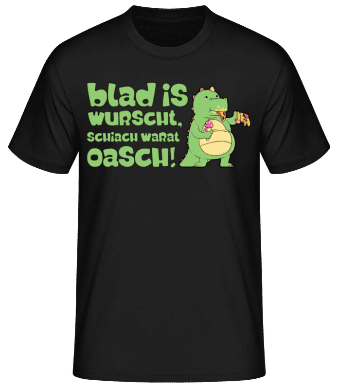 Vorschau: Blad Is Wurscht - Männer Basic T-Shirt - Schwarz - Vorne