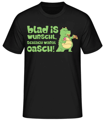Blad Is Wurscht - Männer Basic T-Shirt - Schwarz - Vorne