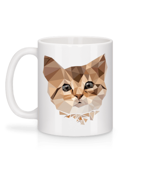 Aperçu: Polygon Chat - Mug en céramique blanc - Blanc - Derrière