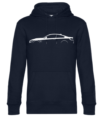 'BMW M4 Coupe F82' Silhouette - Sweat à capuche premium Unisexe - Bleu marine - Devant