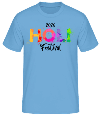 Holi Festival 2026 - Men's Basic T-Shirt - Light blue - Front