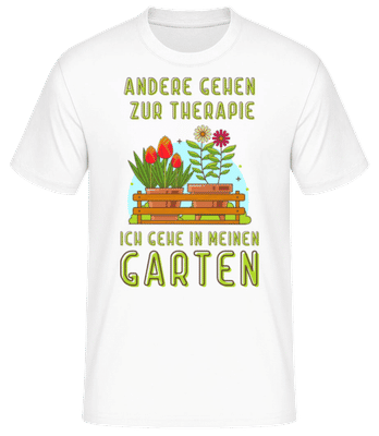Andere Gehen Zur Therapie - Männer Basic T-Shirt - Weiß - Vorne