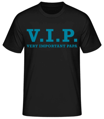 V.I.P Very Important Papa - Männer Basic T-Shirt - Schwarz - Vorne
