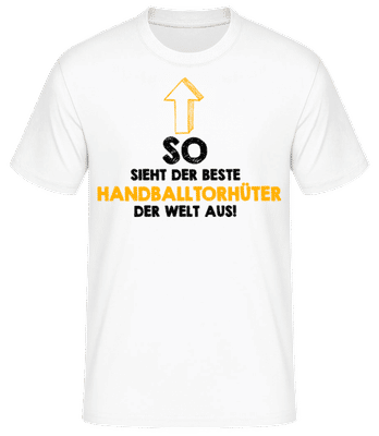Bester Handballtorhüter Der Welt - Männer Basic T-Shirt - Weiß - Vorne