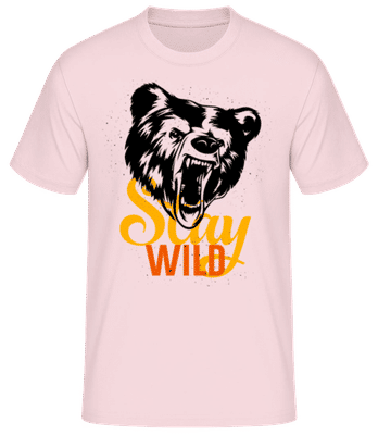 Stay Wild Red Orange - Pánske basic tričko - Ružová - Predné