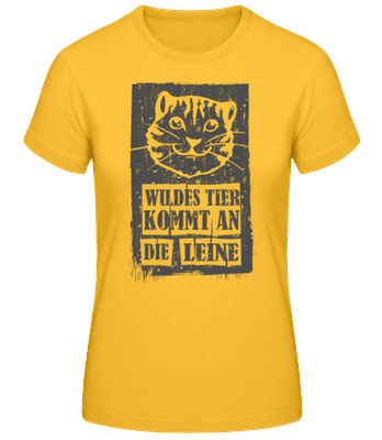 Wildes Tier An Die Leine - Frauen T-Shirt B&C - Goldgelb - Vorne