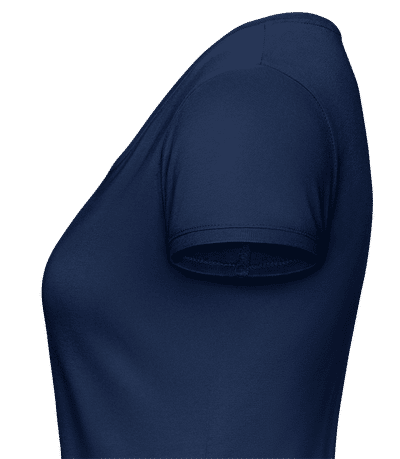 T-shirt col en U Femme - Bleu marine - Gauche