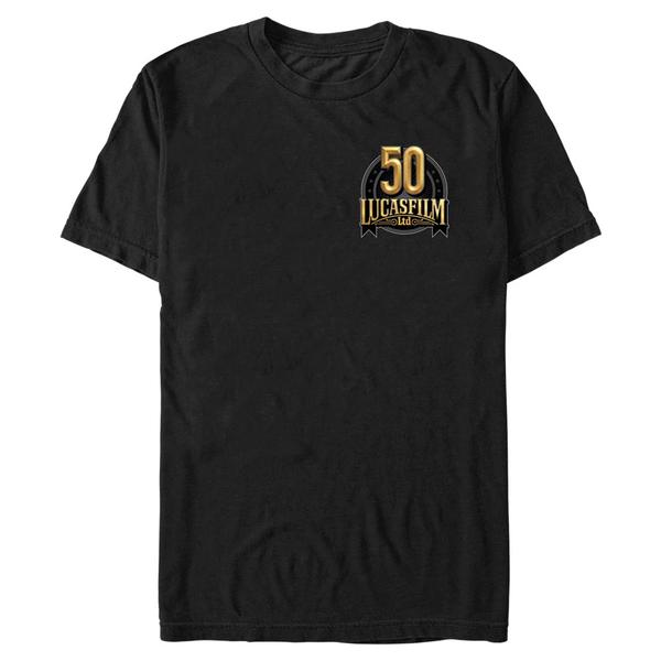 Aperçu: Star Wars - Logo Lucas Anniversary Small - Homme T-shirt - Noir - Devant