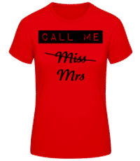 Call Me Mrs - Women's Basic T-Shirt - Red - Front