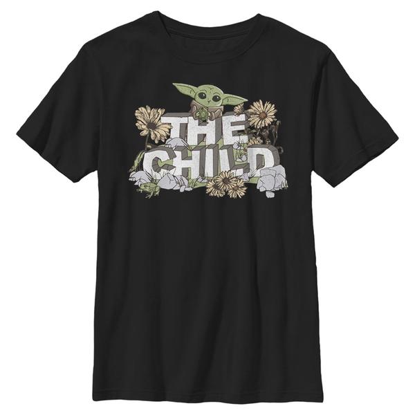 Vorschau: Star Wars - The Mandalorian - The Child Presents Are The Way - Kinder T-Shirt - Schwarz - Vorne
