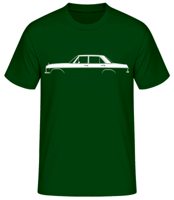 'Mercedes-Benz 220 (W115)' Silhouette - Männer Basic T-Shirt - Flaschengrün - Vorne