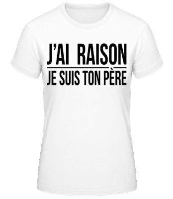 Je Suis Ton Père Noir - T-shirt femme B&C - Blanc - Devant