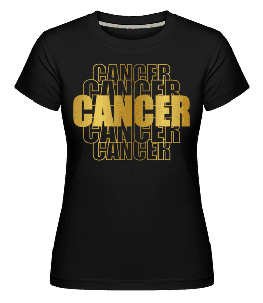 Aperçu: Écriture Doré Astrologique Cancer -  T-shirt Shirtinator femme - Noir - Devant