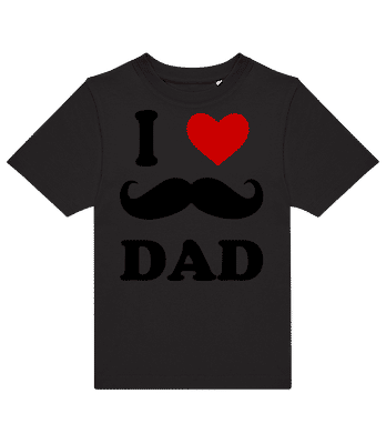 I Love Dad Beard - T-shirt enfants B&C - Noir - Devant