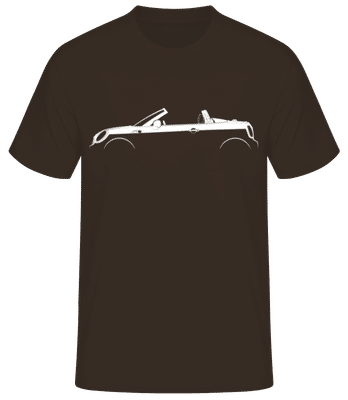 'Mini Cooper S Roadster R59' Silhouette - Männer Basic T-Shirt - Braun - Vorne